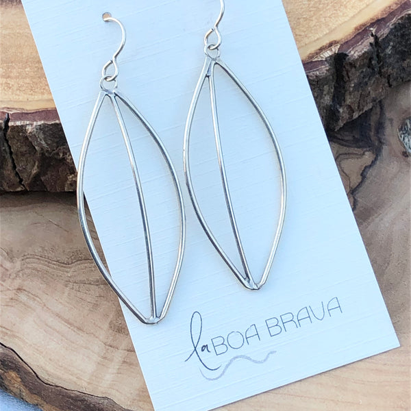 La Boa Brava Brass Triangle Earrings