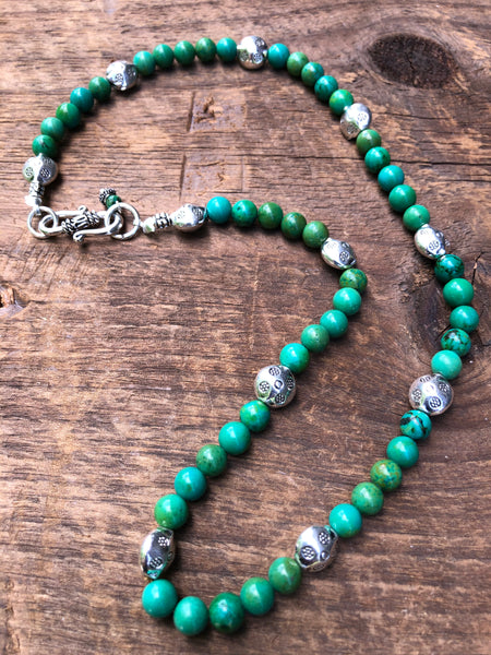 Tibetan Turquoise Necklace with Silver