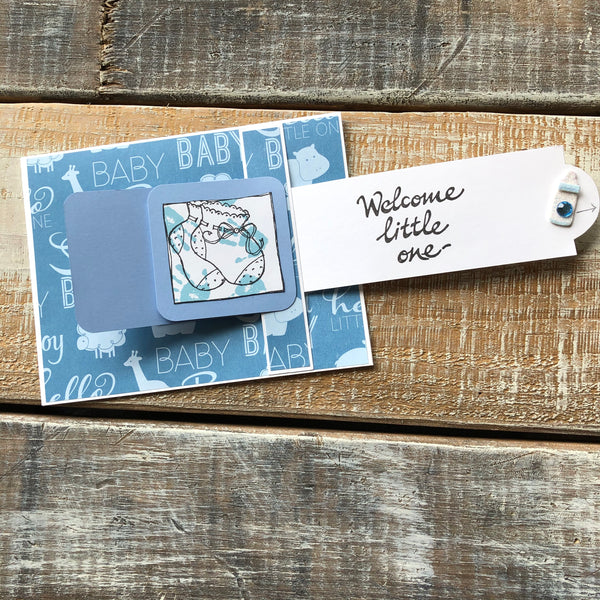 Baby Boy Welcome Greeting Cards by Wendy Aldrich
