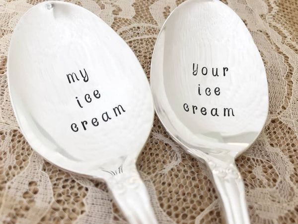 "Your Ice Cream, My Ice Cream" Vintage Teaspoon Set