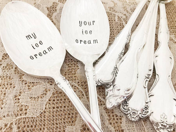"Your Ice Cream, My Ice Cream" Vintage Teaspoon Set