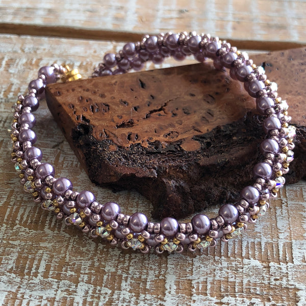 Beaded Pearl & Crystal Bracelet