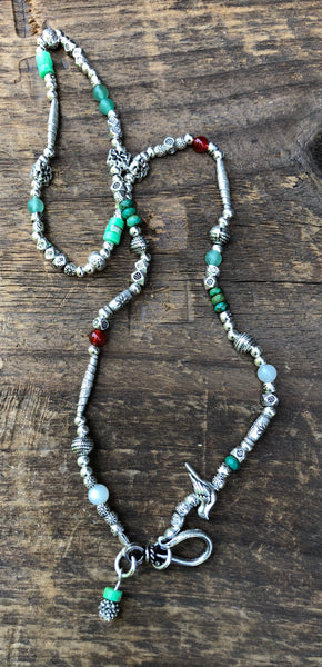 Silver and Karen Hill Tribe Bead Necklace