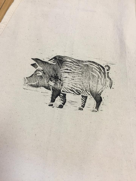 Original Artwork Aprons-Pig