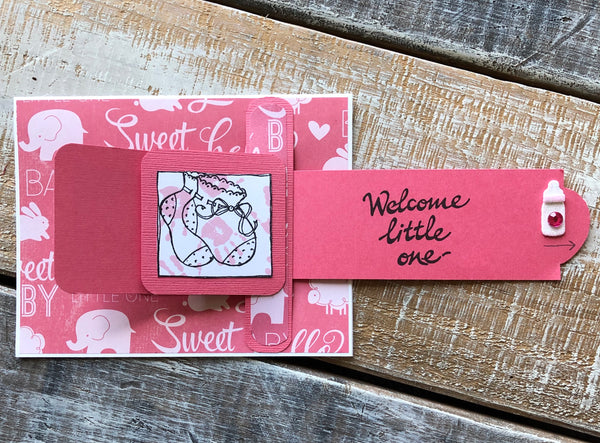Baby Girl Welcome Greeting Cards by Wendy Aldrich