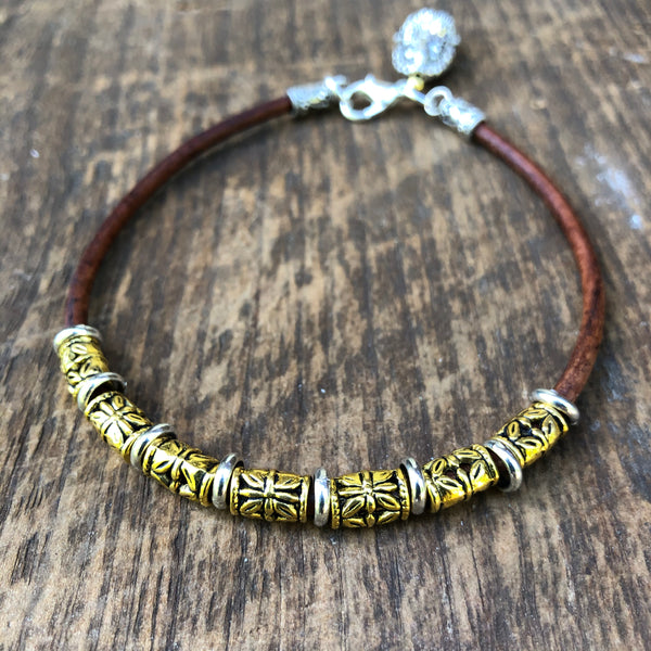 Thai Silver Anklet with Ganesh Totem