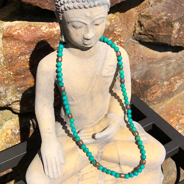 Tibetan Turquoise with Copper Necklace
