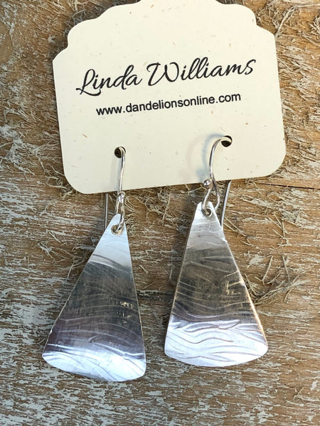 Sterling Silver Etched Earrings