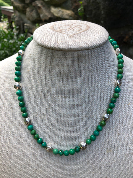 Tibetan Turquoise Necklace with Silver