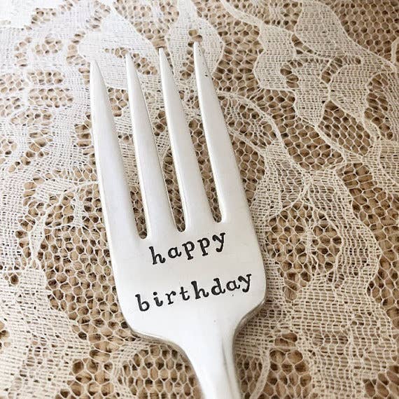 "Happy Birthday" Fork