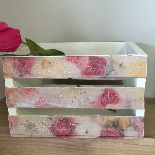Hand Painted & Decoupaged Mini Crates
