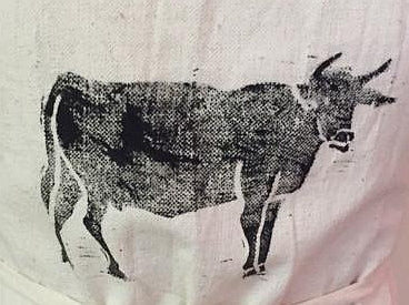 Original Artwork Aprons-Cow
