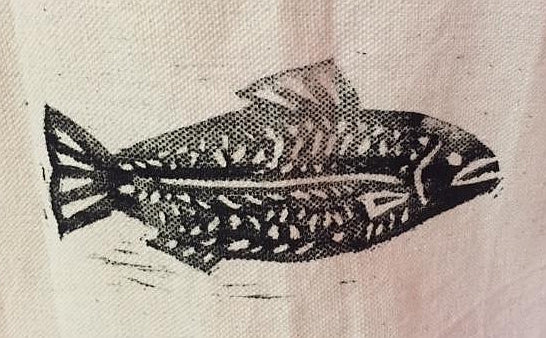Original Artwork Aprons-Fish
