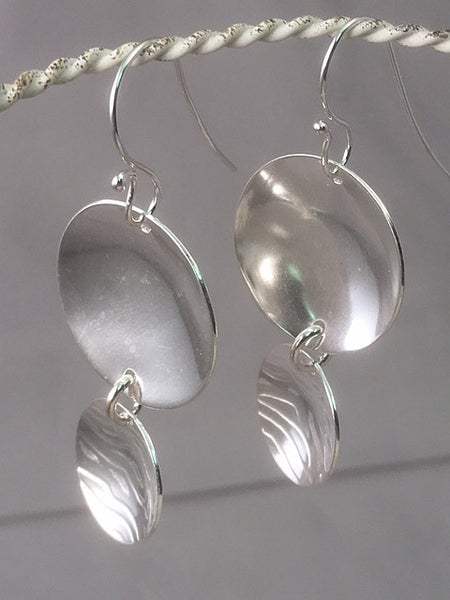 Sterling Silver Double Disc Wave