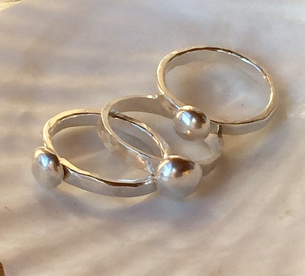 Sterling Silver Nugget Stacking Ring